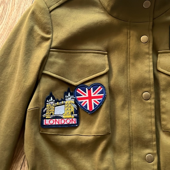 🔥twiggy LONDON- Military Style Patch Jacket- ADORABLE 🔥 - Picture 3 of 15